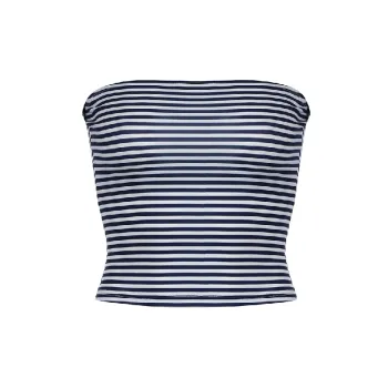 Simple Striped Knitted Fabric Vest Women