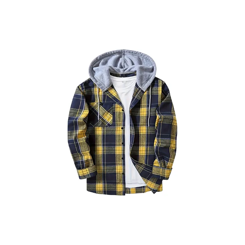 Casual Plaid Four Way Stretch Fabric Sweatshirt-5