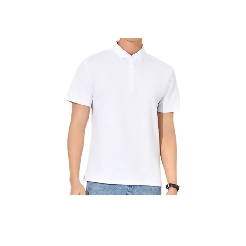 Short sleeved Embroidered Cotton Lapel T shirt-6