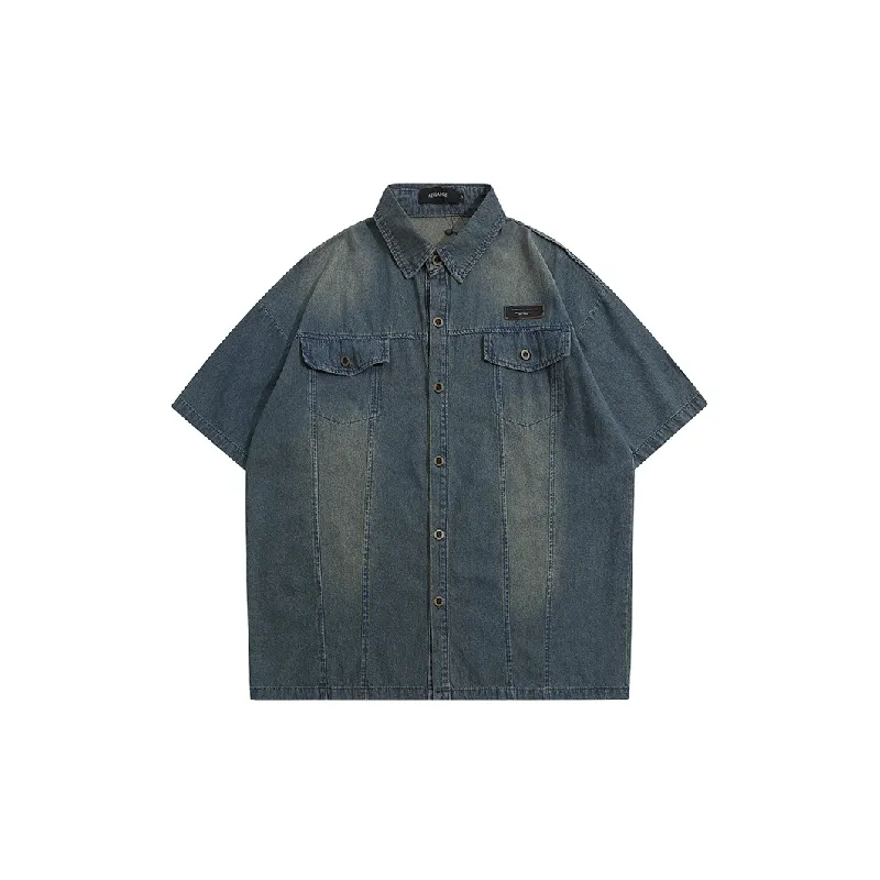 Casual Fashionable Denim Shirt-0