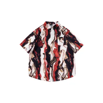 Trendy Ink Dyed Retro Casual Shirt