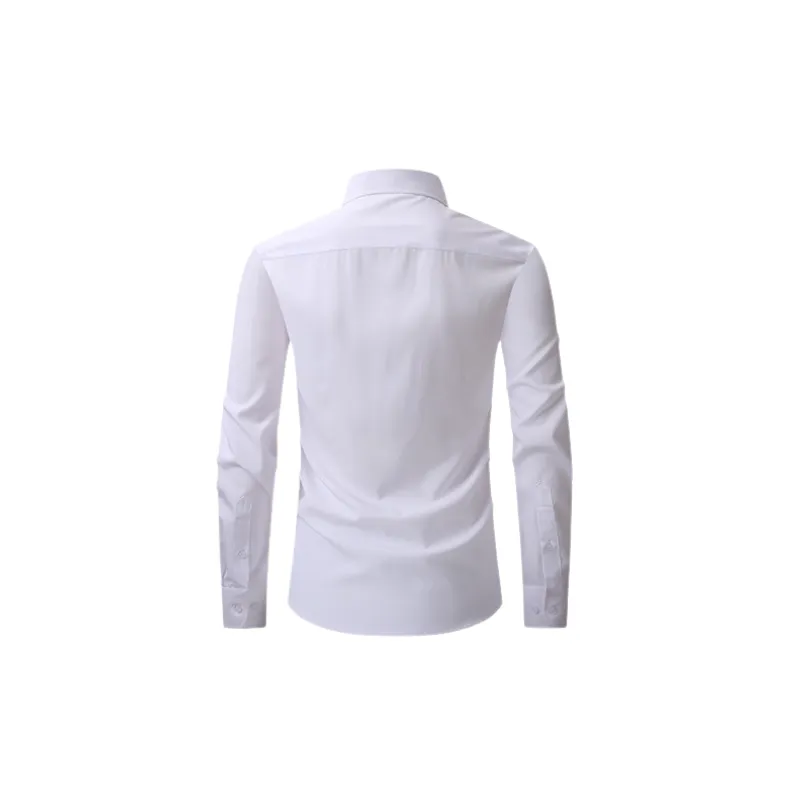 Simple Business Blended Synthetic Fabrics Shirt-5