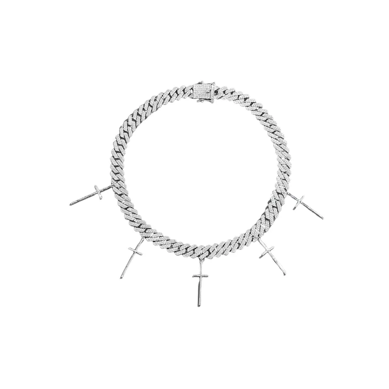 Alloy Diamond Hip Hop Necklace Cubac-3