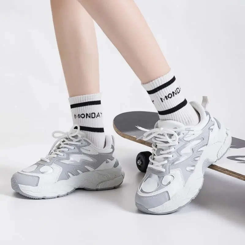 Casual Sports Breathable Chunky Sneakers-4