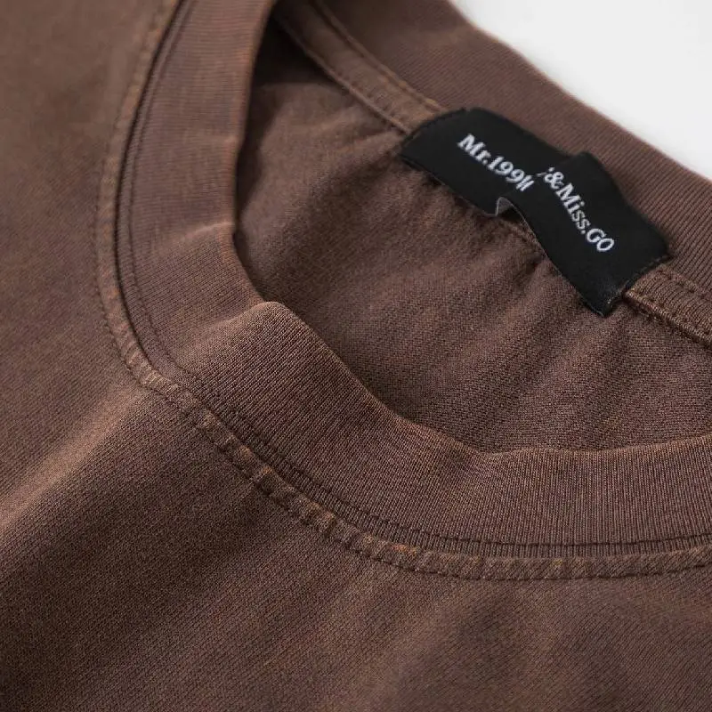 Retro Washed 100% Cotton T Shirt-8