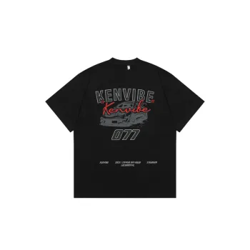Car Printed Short sleeved T shirt