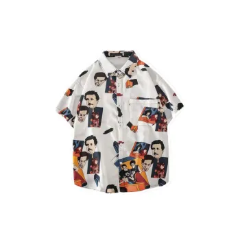 Retro Seaside Flower Short Sleeved Shirt