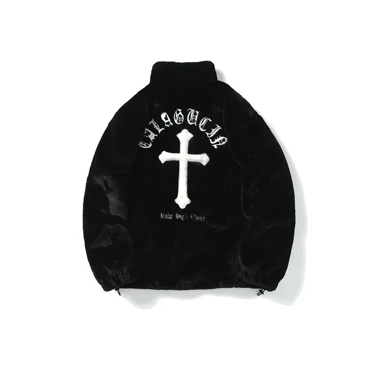 Hip Hop Printed Lambswool Jacket-5