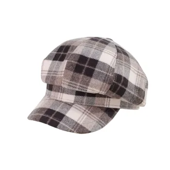Casual Plaid Beret Women