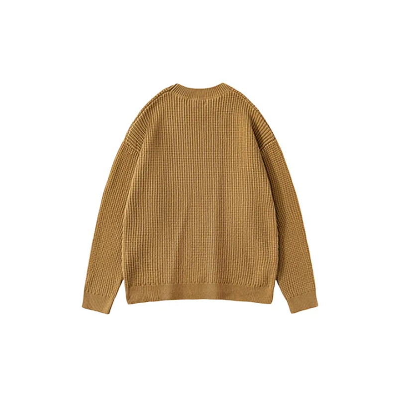 Casual Plain Cotton Sweater-1