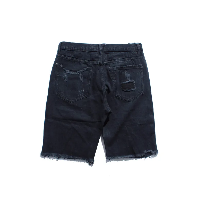 Street Washed Denim Shorts-1