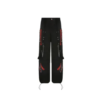 Street Simple Blended Synthetic Fabrics Cargo Pants