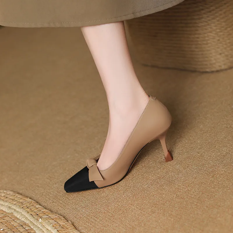 Retro Bow High Heels-2
