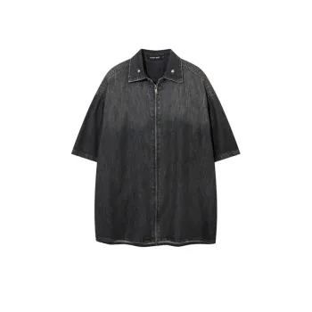 Hip Hop Gradient Denim Shirt