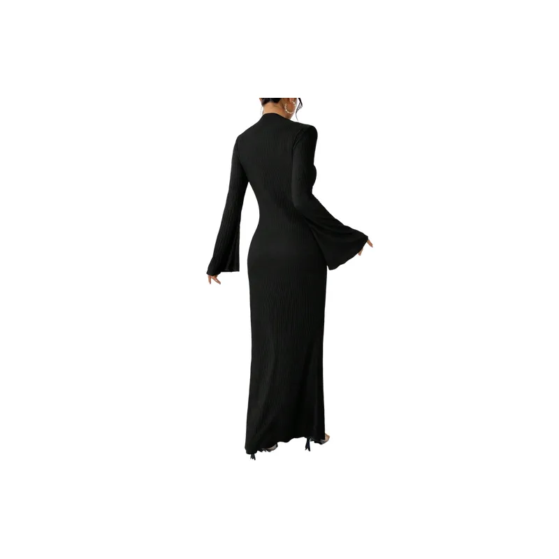 Fashionable Simple Long Sleeved Dress-1