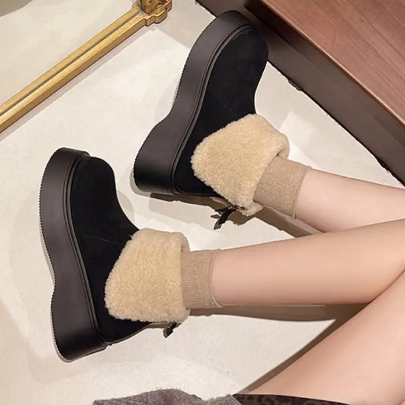 Fashion Zipper Snow Boots-2