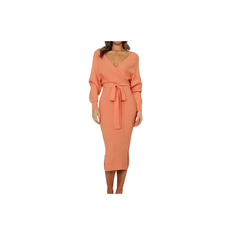 Fashionable Plain Dress Women-0