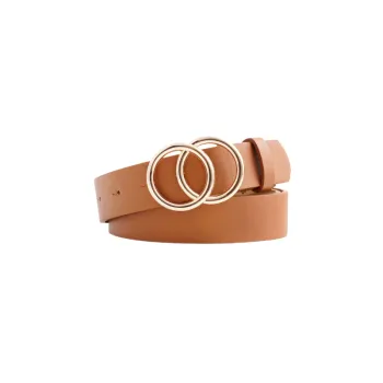 Retro Plain Leather Belt Women