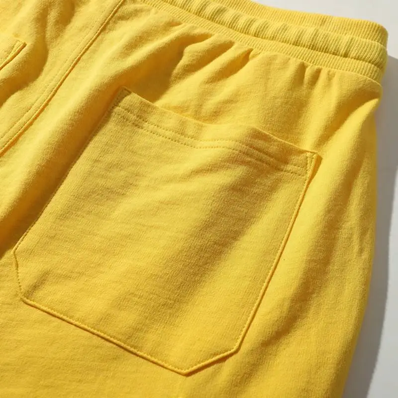 Loose Plain Cotton Casual Shorts-5