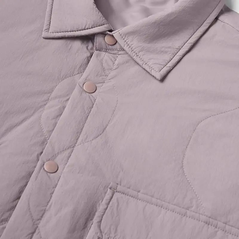 Simple Warming White Duck Down Jacket-2