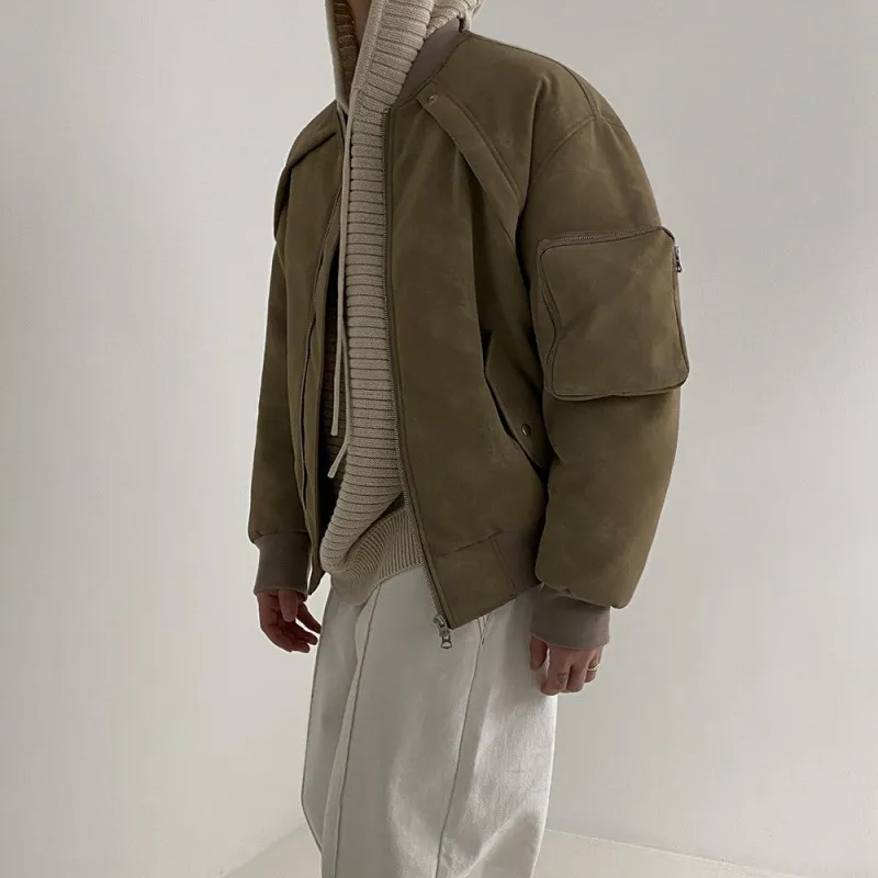 Simple Loose Quilted Jacket-5