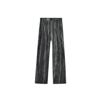 Velvet Gradient Casual Chain Decorative Straight Pants
