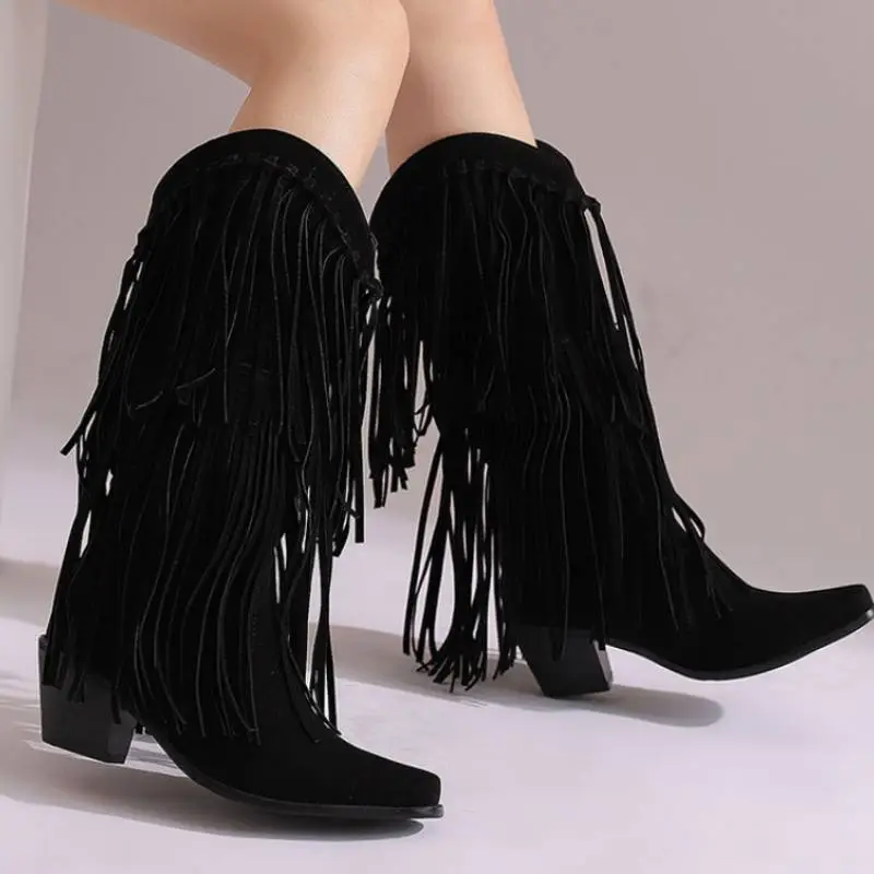 Fashionable Funky Mid Calf Boots-6