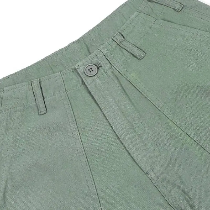 Retro Washed Straight Leg Cotton Casual Pants-4