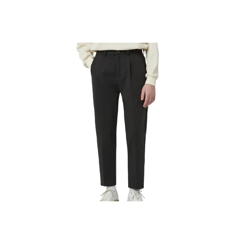 Fashionable Basics Woolen Fabric Casual Pants-6