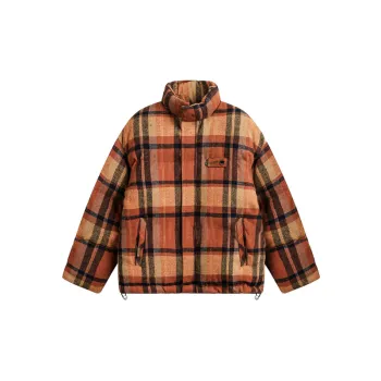 Plaid Loose Quilted Jacket