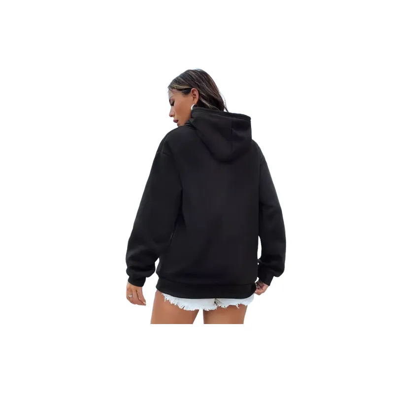 Fashionable Plain Polyester Sweatshirt Women-5