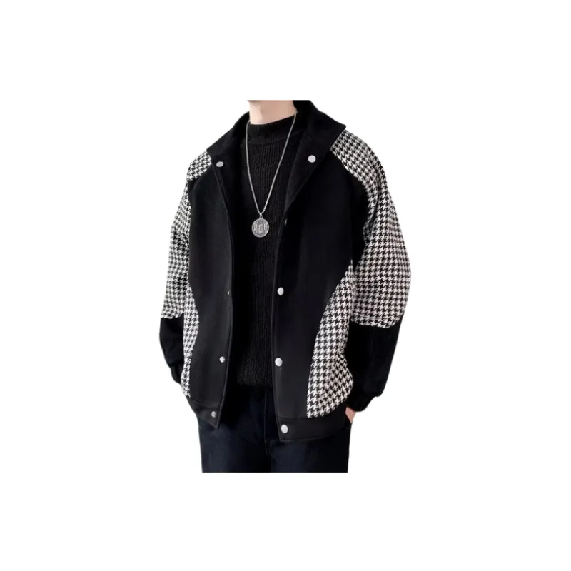 Trendy Stitching Baseball Jacket-0