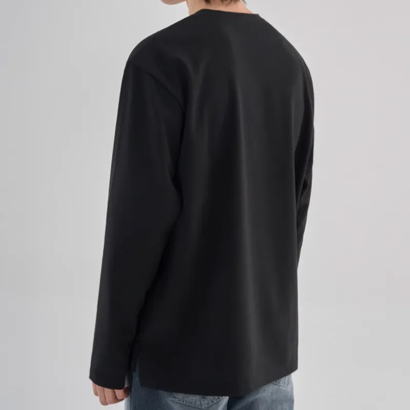 Casual Simple Long Sleeve T Shirt-8