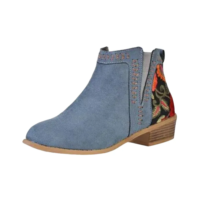Fashionable Embroidered Martin Boot-5