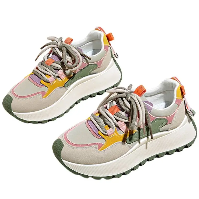 Sporty Contrast Color Chunky Sneakers-8