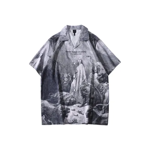 Fashionable Loose Hawaiian-style Short-sleeved Shirt Retro Trendy