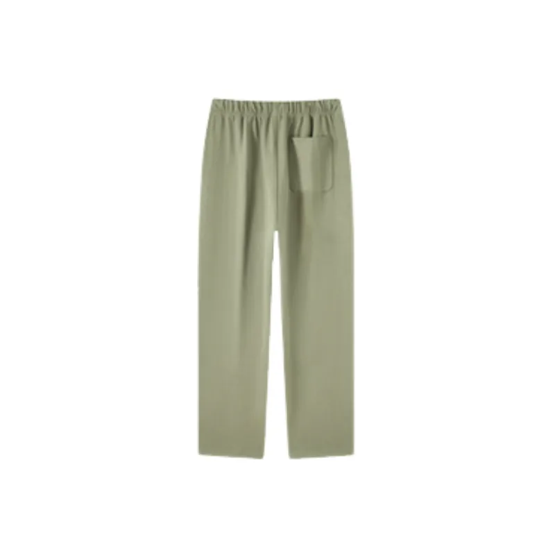 Simple Plain Cotton Casual Pants Unisex-7