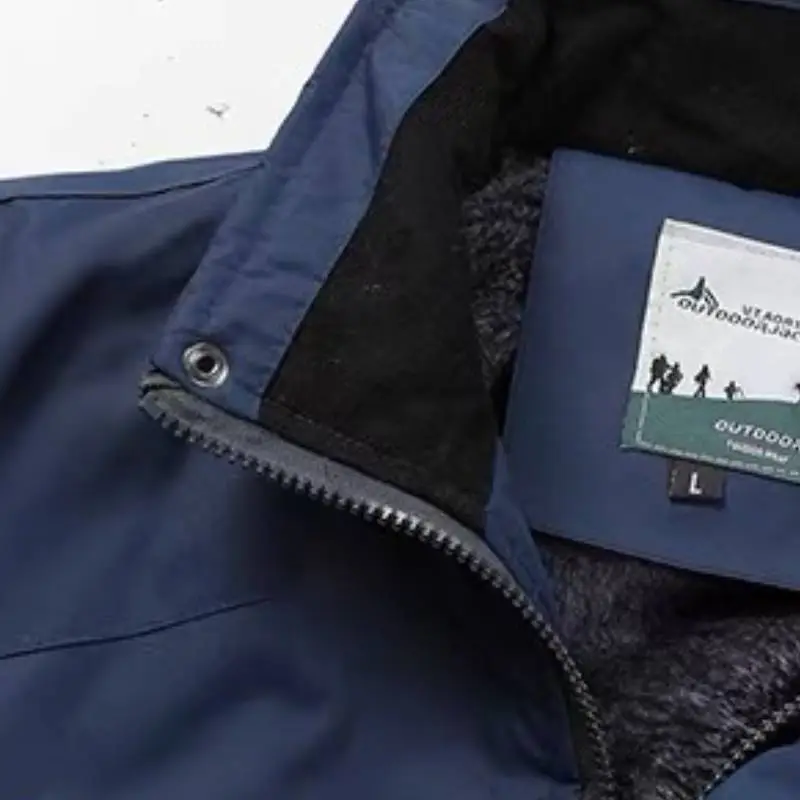 Retro Loose Blended Synthetic Fabrics Jacket-7