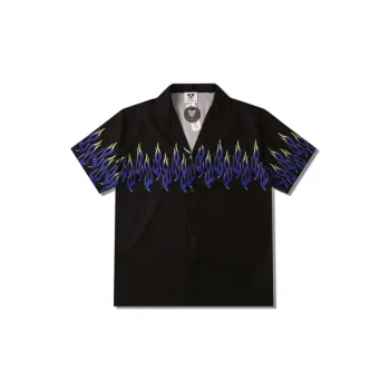 Trendy Digital Printing Flame Casual Short