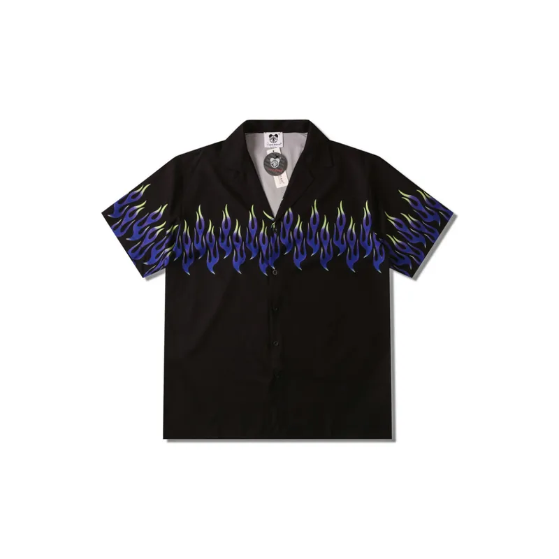 Trendy Digital Printing Flame Casual Short-0
