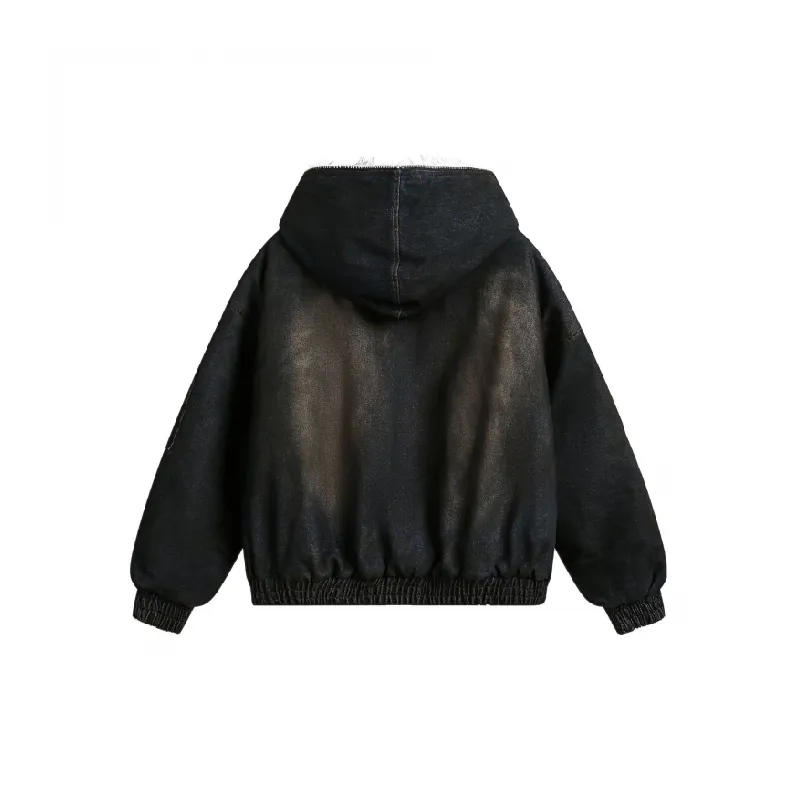 Retro Washed Loose Quilted Jacket-1