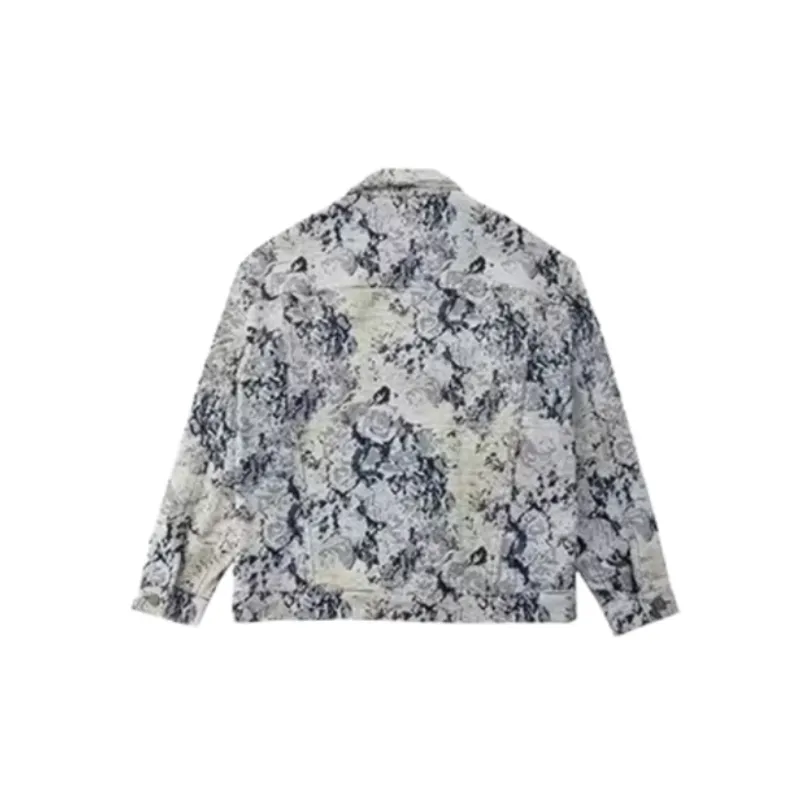 Fashionable Washed Embroidered Jacket-1