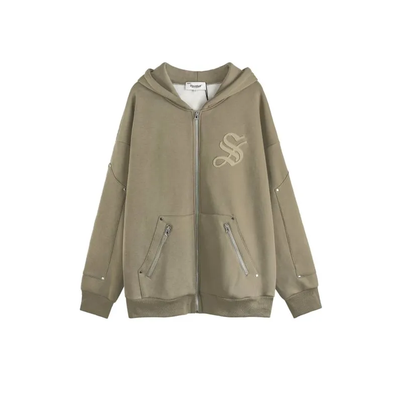 Corpse Handsome Character Design Cardigan Fleece lined Hoodie-0