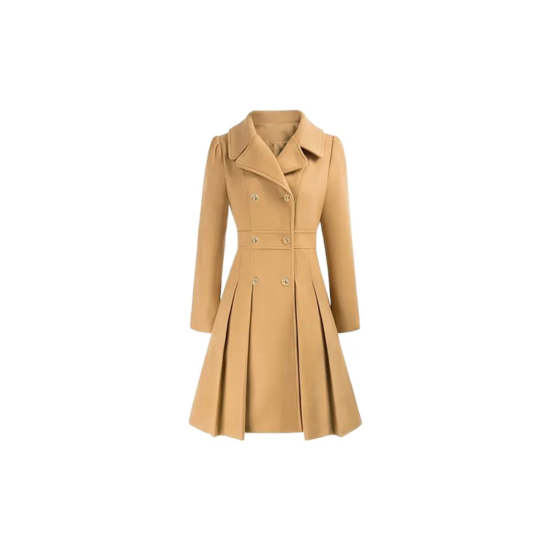 Casual Plain Polyester Coat Women-0