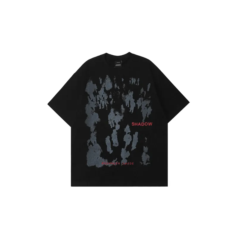 Abstract Figure Theme Oversize Short sleeved T shirt-6