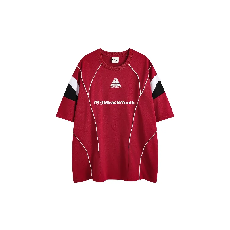 Retro Loose Combed Cotton T Shirt Unisex-4