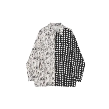 Leopard Print Patchwork Long Sleeved Shirt