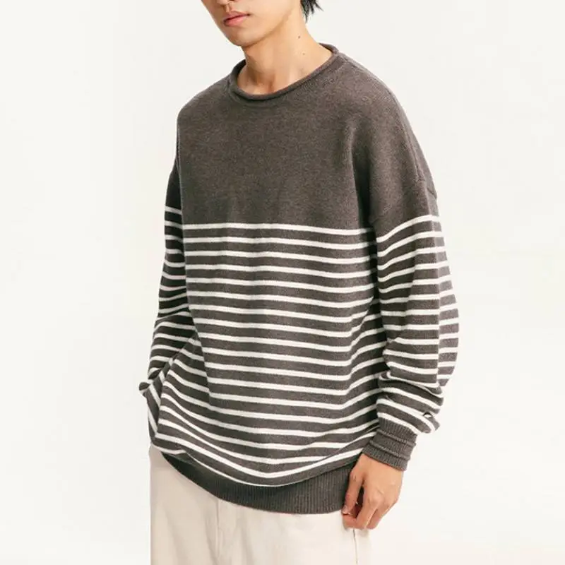 Loose Casual Blended Synthetic Fabrics Sweater-3