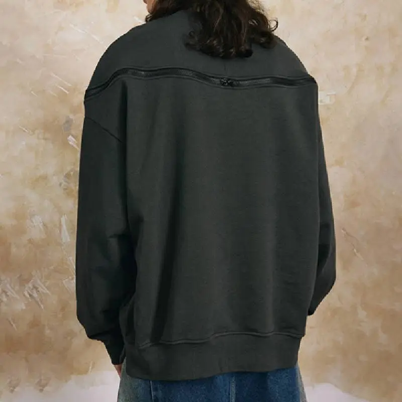 Simple Embroidered Sweatshirt-5