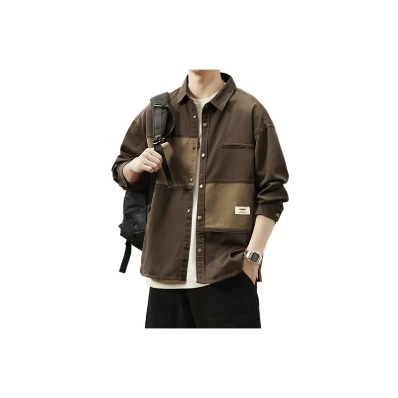 Vintage Fashionable Long sleeved Loose Shirt-6